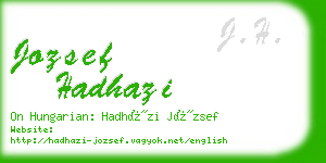 jozsef hadhazi business card